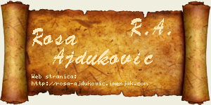 Rosa Ajduković vizit kartica